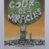 Affiche pour l'exposition Henry Lejeune, à la cour des miracles (Paris), du 27 févrie au 15 mars 1975.
